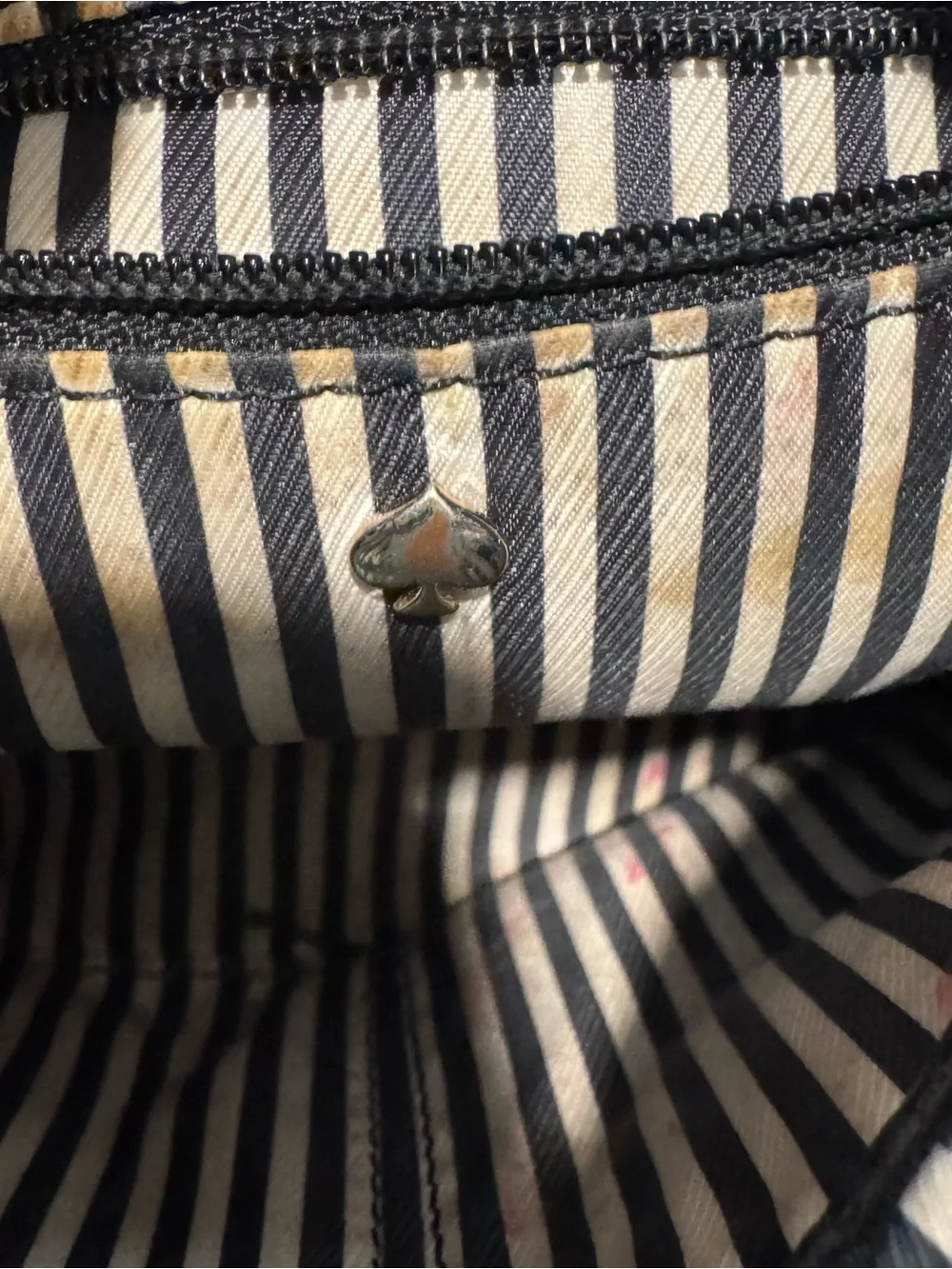 Kate Spade 8x6.5 Crossbody Bag Black Leather Zipper Pockets Adjustable Strap